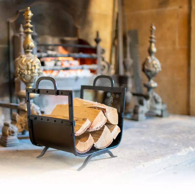 Wrought iron fireside tool sets for wood burning stoves and open fires